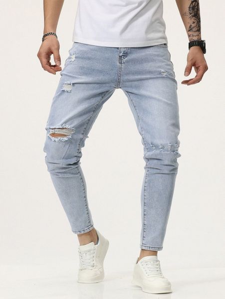 men ripped skinny jeans o4qh#, Blue
men ripped skinny jeans o4qh#, Blue