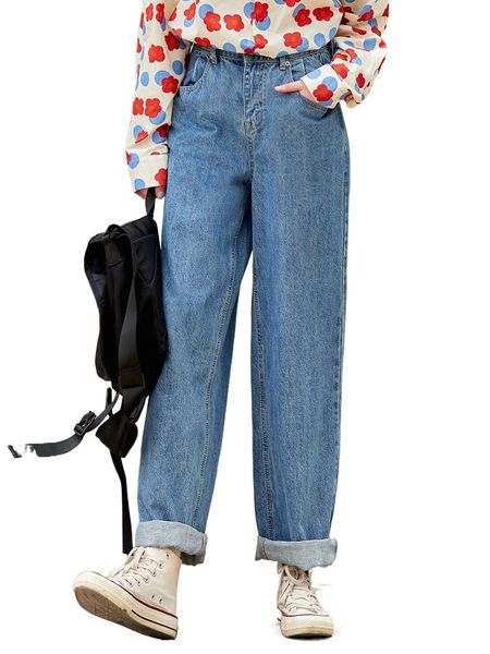 high waist wide leg jeans d7yk#, Blue