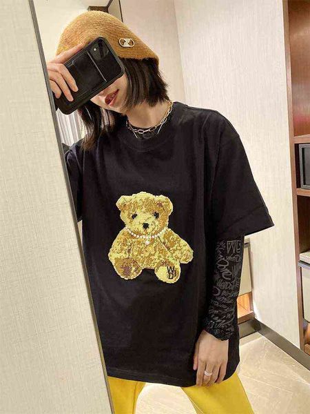 brand designer men's and women's t-shirt lanbos we11done bear short sleeve men's weldone women's loose couple fashion, White;black
brand designer men's and women's t-shirt lanbos we11done bear short sleeve men's weldone women's loose couple fashion, White;black