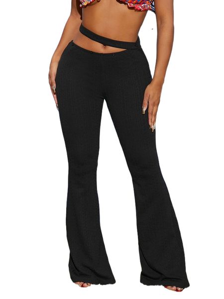 sxy cut out waist flare leg pants l6cv#, Black;white
sxy cut out waist flare leg pants l6cv#, Black;white