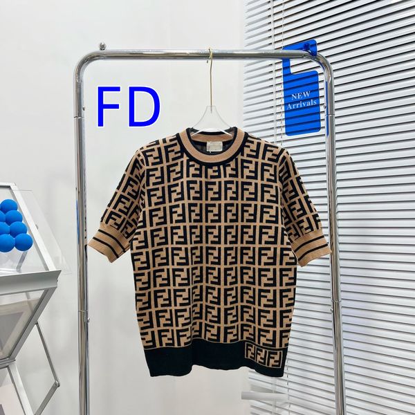 women's t-shirt designer fd home summer female jacquard letter knitted sweater korean slim old flower round neck short sleeve 6m7x, White
women's t-shirt designer fd home summer female jacquard letter knitted sweater korean slim old flower round neck short sleeve 6m7x, White