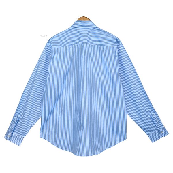 blue stripe 22ss cotton shirts men women fashion spirng autumn clothing, White;black
blue stripe 22ss cotton shirts men women fashion spirng autumn clothing, White;black