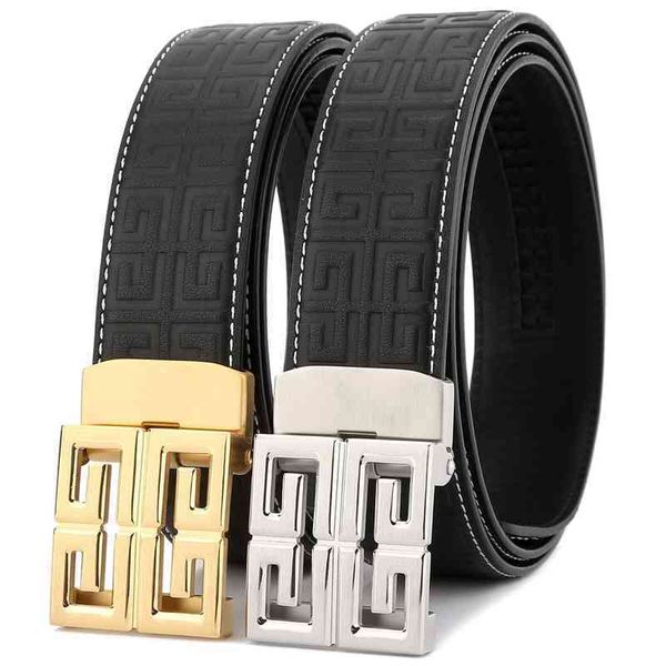 3.4cm stainls steel automatic buckle double sided men's head leather belt, Black;brown
3.4cm stainls steel automatic buckle double sided men's head leather belt, Black;brown