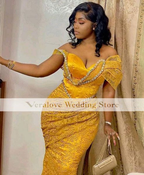 mermaid evening dresses for party off shoulder satin lace beads african prom gowns, Black
mermaid evening dresses for party off shoulder satin lace beads african prom gowns, Black