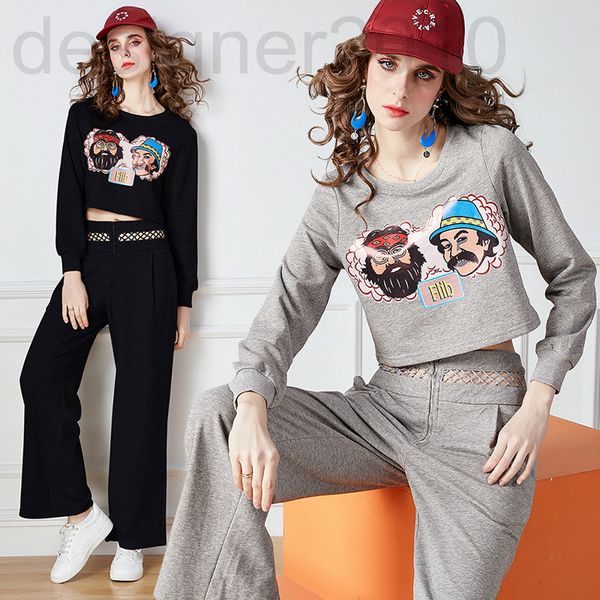 women's t-shirt designer chao brand korean leisure long sleeve loose high waist hollow out design wide leg pants set zzu6, White
women's t-shirt designer chao brand korean leisure long sleeve loose high waist hollow out design wide leg pants set zzu6, White