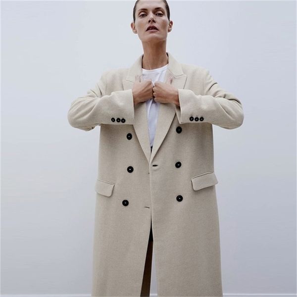 autumn winter women za woolen coat turn down collar double breasted long wool coat camel women warm coat casaco feminino 201215, Black
autumn winter women za woolen coat turn down collar double breasted long wool coat camel women warm coat casaco feminino 201215, Black