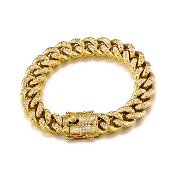 trendsetter hip hop cnc diamond studded cuban chain bracelet stainls steel men's rock club bar personalized accsori, Golden;silver
trendsetter hip hop cnc diamond studded cuban chain bracelet stainls steel men's rock club bar personalized accsori, Golden;silver