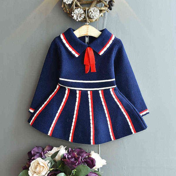vestidos fall kids clothes bow tie stripes knit sweater dress little girls christmas long sleeve princess dresses l220715, Red;yellow
vestidos fall kids clothes bow tie stripes knit sweater dress little girls christmas long sleeve princess dresses l220715, Red;yellow