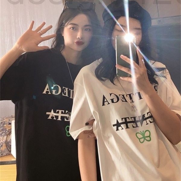 women's t-shirt designer summer brand bv letter butterfly printed short sleeve t-shirt men and women couple signature half t-shirt ins, White
women's t-shirt designer summer brand bv letter butterfly printed short sleeve t-shirt men and women couple signature half t-shirt ins, White