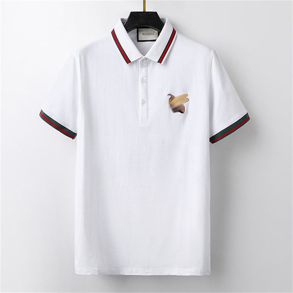 men's polo summer new shirt brand designer clothing cotton short sleeve fashion casual stripe breathable # bb55, White;black
men's polo summer new shirt brand designer clothing cotton short sleeve fashion casual stripe breathable # bb55, White;black