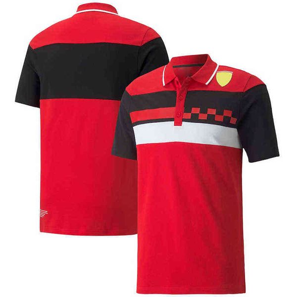 2022 new summer f1 official website short sleeved red polo shirt which can be customized by private team of fans, White;black
2022 new summer f1 official website short sleeved red polo shirt which can be customized by private team of fans, White;black