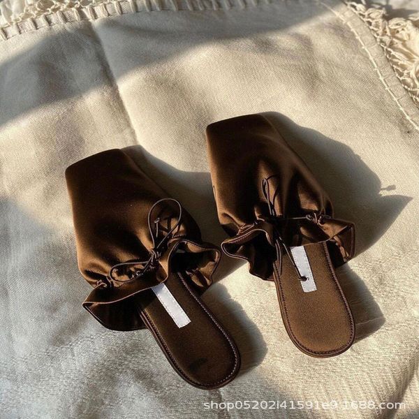slippers wind silk baotou muller slippers summer bow square head flat bottom half women's sandals, Black
slippers wind silk baotou muller slippers summer bow square head flat bottom half women's sandals, Black