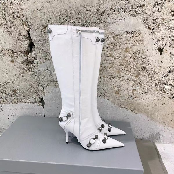 paris cagole leather knee-high boots rivets fringing 90mm heels buckles shoes studs, Black
paris cagole leather knee-high boots rivets fringing 90mm heels buckles shoes studs, Black