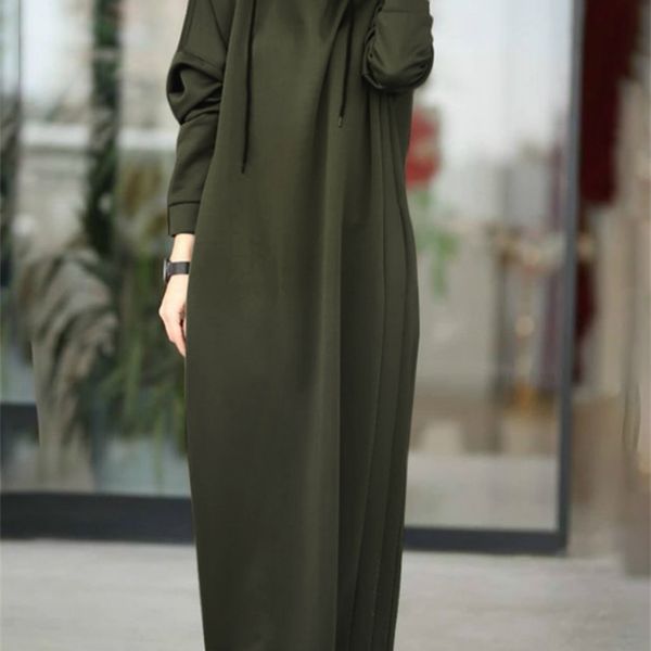 women s sweatshirt dress stylish hoodies long sleeve maxi female casual solid hooded vestidos robe 220613, Black;gray
women s sweatshirt dress stylish hoodies long sleeve maxi female casual solid hooded vestidos robe 220613, Black;gray