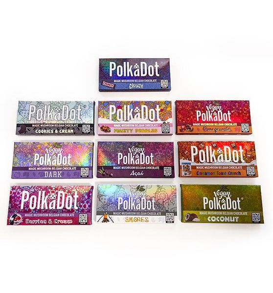 polkadot chocolate bar package boxes with mold 4g mushrooms mushroom chocolates bars packing box display boxes 15 flavors oneup
polkadot chocolate bar package boxes with mold 4g mushrooms mushroom chocolates bars packing box display boxes 15 flavors oneup