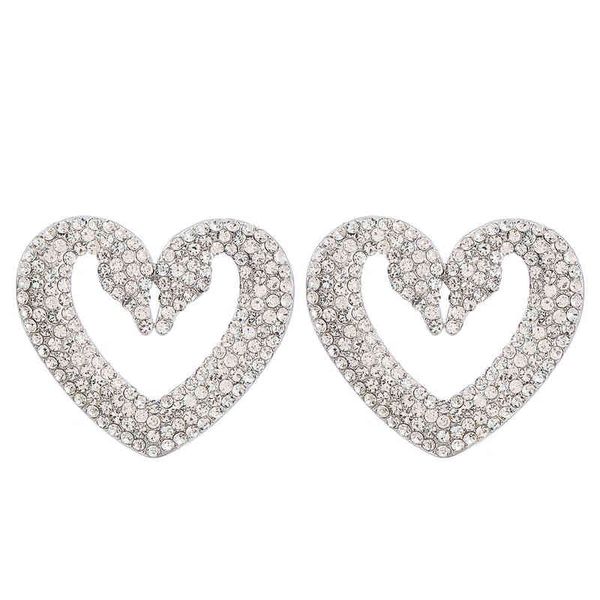 earrings new rhinestone heart symmetric dangle earrings women dinner wedding accessories fashion statement luxury jewelry 220808, Silver
earrings new rhinestone heart symmetric dangle earrings women dinner wedding accessories fashion statement luxury jewelry 220808, Silver