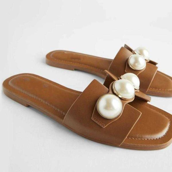 slippers pearl shoes women summer decoration slides flat elegant slides1, Black 
slippers pearl shoes women summer decoration slides flat elegant slides1, Black