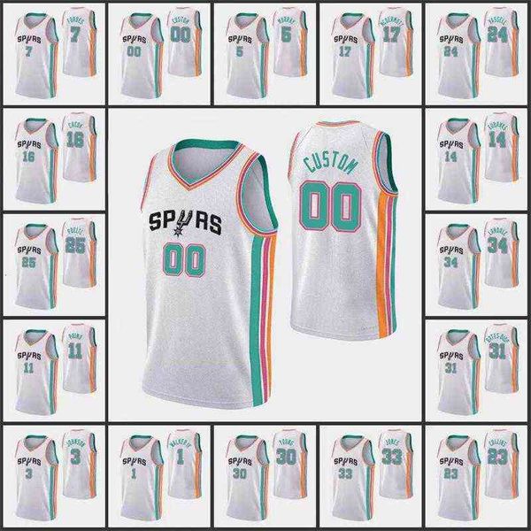 75th anniversary dejounte 5 murray derrick 4 white custom basketball jerseys keldon 3 johnson manu ginobili spur lonnie 1 walker jakob 25
75th anniversary dejounte 5 murray derrick 4 white custom basketball jerseys keldon 3 johnson manu ginobili spur lonnie 1 walker jakob 25