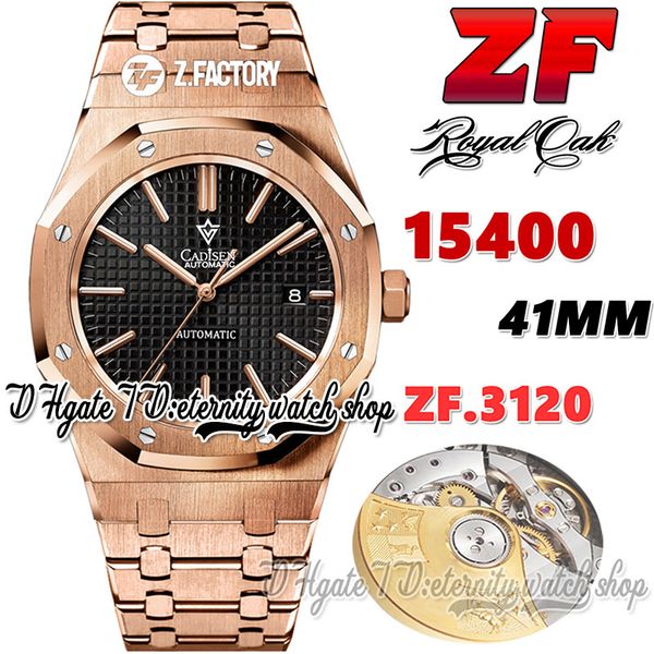 zf v2 version zff15400 mens watch cal.3120 zf3120 automatic ultra-thin 9.8mm black texture dial stick markers 4n rose gold 904l steel bracel, Slivery;brown
zf v2 version zff15400 mens watch cal.3120 zf3120 automatic ultra-thin 9.8mm black texture dial stick markers 4n rose gold 904l steel bracel, Slivery;brown