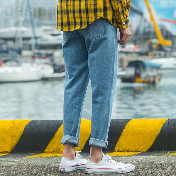 men's jeans designer ins pants men's korean version brand hole wide leg 9-point jeans chic loose straight tube drop feeling daddy, Blue
men's jeans designer ins pants men's korean version brand hole wide leg 9-point jeans chic loose straight tube drop feeling daddy, Blue