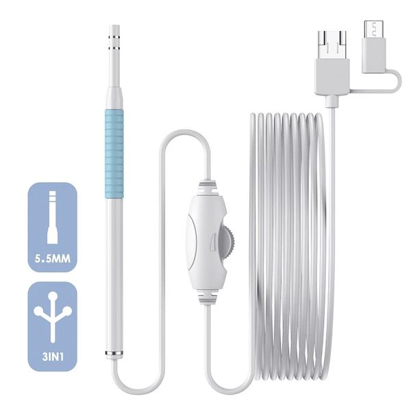 an101 ear cleaning endoscope with electronic micro camera 5.5mm mini 3in1 visual ear pick usb spoon type-c otoscope for android
an101 ear cleaning endoscope with electronic micro camera 5.5mm mini 3in1 visual ear pick usb spoon type-c otoscope for android