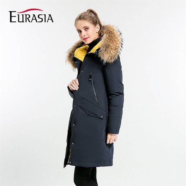 eurasia full solid women's mid-long winter jacket stand collar hood design oversize real fur thick coat parka lj201127, Black
eurasia full solid women's mid-long winter jacket stand collar hood design oversize real fur thick coat parka lj201127, Black