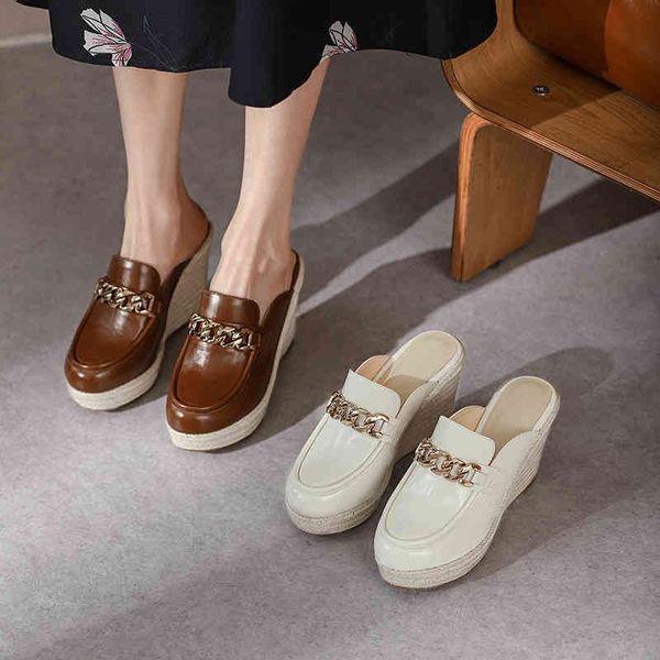 slippers straw slope heel slippers in the summer of thick soled high-heeled waterproof platform round head metal fastener women's shoes, Black
slippers straw slope heel slippers in the summer of thick soled high-heeled waterproof platform round head metal fastener women's shoes, Black