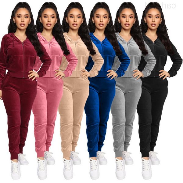 velvet tracksuits women hooded sweatshirt pants running sport track suit 2 pieces jogging sets femme clothing four different models with, Gray
velvet tracksuits women hooded sweatshirt pants running sport track suit 2 pieces jogging sets femme clothing four different models with, Gray
