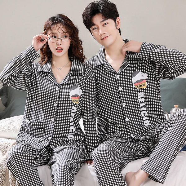 spring 100 cotton couple womens sleepwear pajamas set long sleeve pajama for women and men leisure matching night suit l-4xl, Black;red
spring 100 cotton couple womens sleepwear pajamas set long sleeve pajama for women and men leisure matching night suit l-4xl, Black;red