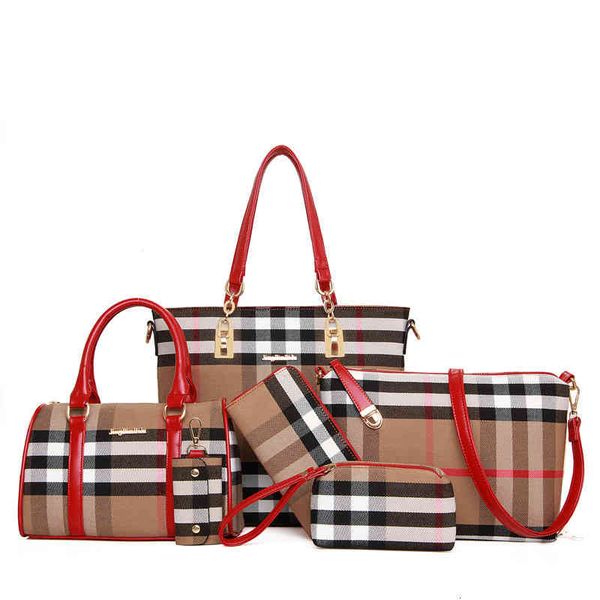 bags handbags bag set 2022 printed one shoulder large stripe portable messenger leisure women's, Black;red
bags handbags bag set 2022 printed one shoulder large stripe portable messenger leisure women's, Black;red