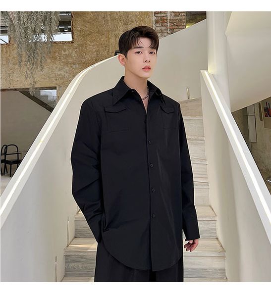summer 2022 spring men long sleeve loose casual shirts male japan korean fashion trend shirts blouses, White;black
summer 2022 spring men long sleeve loose casual shirts male japan korean fashion trend shirts blouses, White;black