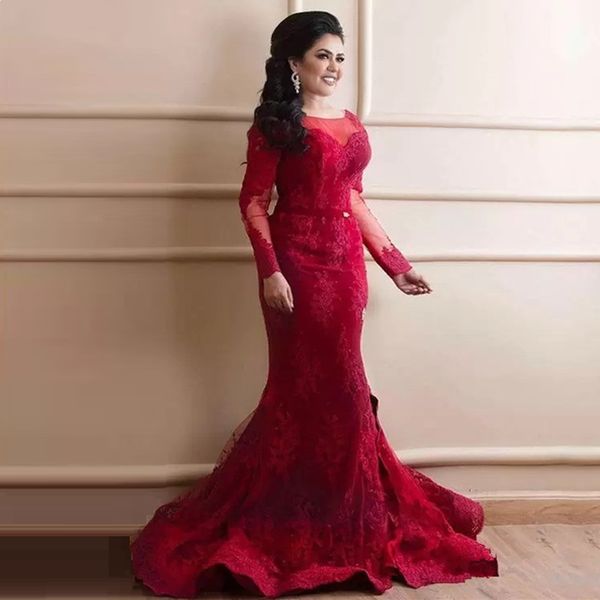 elegant red mermaid mother of the bride dresses long sleeves lace applique side slit mothers formal dress plus size prom evening gowns, Black;red
elegant red mermaid mother of the bride dresses long sleeves lace applique side slit mothers formal dress plus size prom evening gowns, Black;red