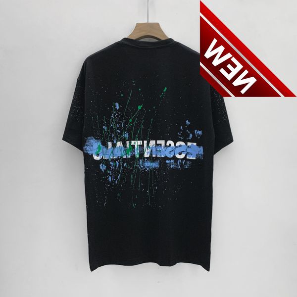 gaojiechao brand fog splash paint round neck casual short sleeve t-shirt essentials half sleeve, White;black 
gaojiechao brand fog splash paint round neck casual short sleeve t-shirt essentials half sleeve, White;black