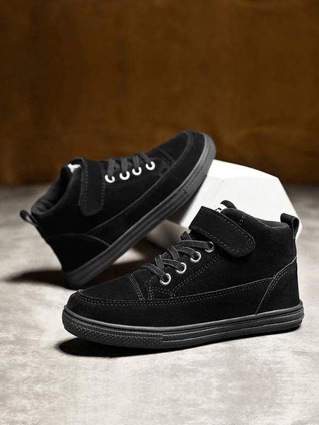 boys minimalist high skate shoes she, Black