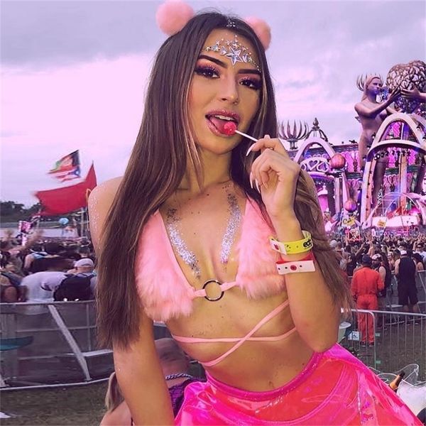 fluffy faux fur pink bra crop festival rave halter women party club summer beach backless bandage bralette camis 220316, White
fluffy faux fur pink bra crop festival rave halter women party club summer beach backless bandage bralette camis 220316, White