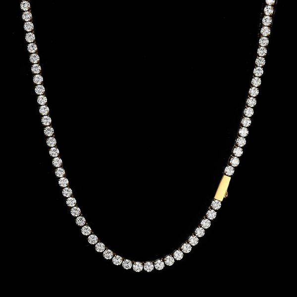 shining diamond stone tennis necklace for men stainless steel 18k real gold plated graduated necklace jewelry, Black
shining diamond stone tennis necklace for men stainless steel 18k real gold plated graduated necklace jewelry, Black