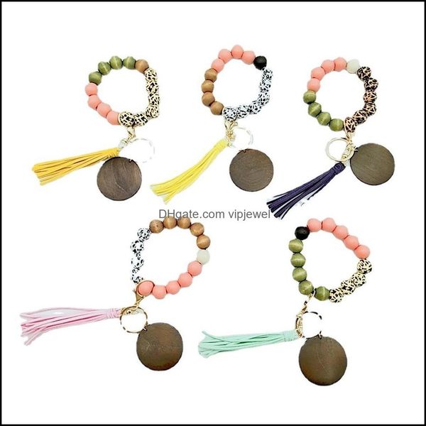key rings jewelry leopard wood beads bracelet ring with tassel circle fashion elastic keychains for lady handbag pendant q dhjlj, Slivery;golden
key rings jewelry leopard wood beads bracelet ring with tassel circle fashion elastic keychains for lady handbag pendant q dhjlj, Slivery;golden
