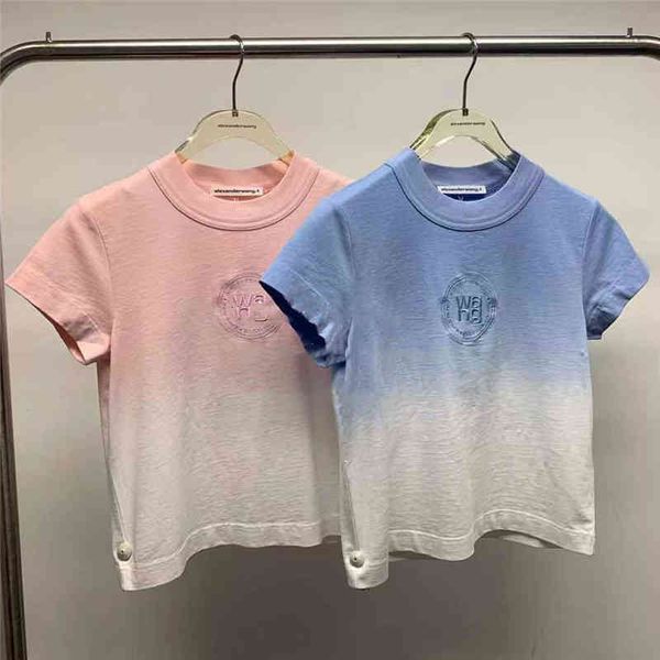 women's t-shirt dang family summer round neck cotton t-shirt women's gradient color personalized ins loose thin letter printed fas, White
women's t-shirt dang family summer round neck cotton t-shirt women's gradient color personalized ins loose thin letter printed fas, White