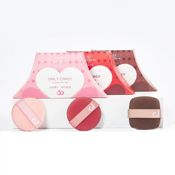 

Cherry Darling X FAICCIA Makeup Powder/foundation Puff 3pcs/set Wet&dry Latex-free Cosmetics Sponge Pads, Pink