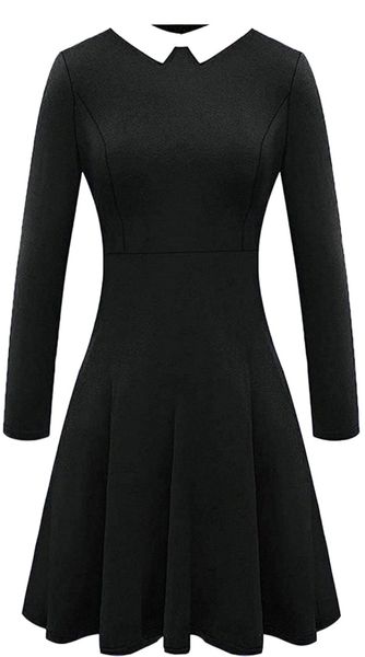 g and pl halloween women's wednesday addams peter pan collar flare skater dress d2lp#, Black;gray
g and pl halloween women's wednesday addams peter pan collar flare skater dress d2lp#, Black;gray