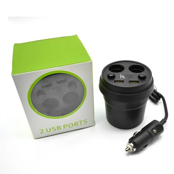 car charger 2 usb dc/5v 3.1a cup power socket adapter cigarette lighter splitter mobile phone chargers with voltage led display 
car charger 2 usb dc/5v 3.1a cup power socket adapter cigarette lighter splitter mobile phone chargers with voltage led display