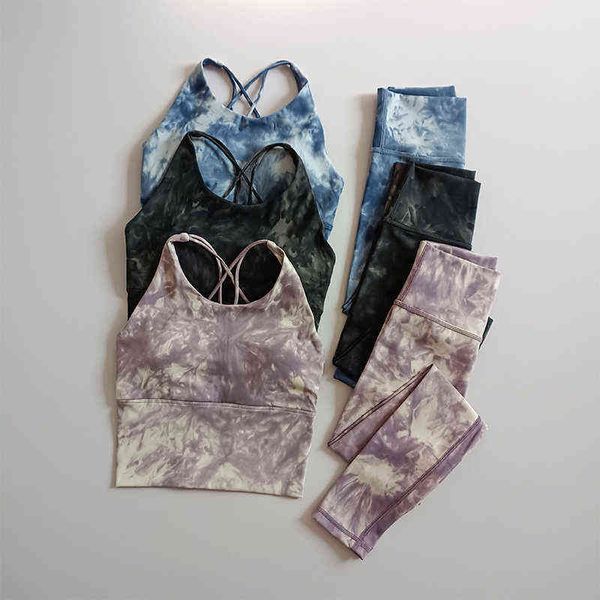 active sets 2pcs seamless women yoga set workout sportswear gym clothing fitness crop tie dye high waist leggings sports suits t220725
active sets 2pcs seamless women yoga set workout sportswear gym clothing fitness crop tie dye high waist leggings sports suits t220725