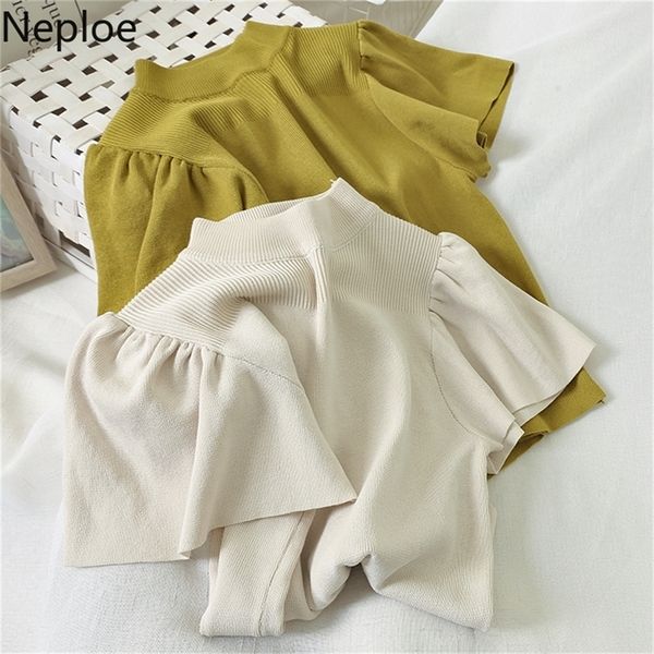 neploe 2020 vintage solid women puff sleeve sweaters korean o neck pullover knit sueter mujer puff short sleeve jumper femme lj200815, White;black
neploe 2020 vintage solid women puff sleeve sweaters korean o neck pullover knit sueter mujer puff short sleeve jumper femme lj200815, White;black