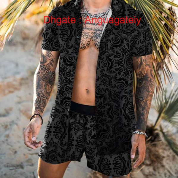 men's casual fashion shirts luxury men tracksuits hawaiian sets printing short sleeve button shirt summer beach shorts tees streetwear, White;black
men's casual fashion shirts luxury men tracksuits hawaiian sets printing short sleeve button shirt summer beach shorts tees streetwear, White;black