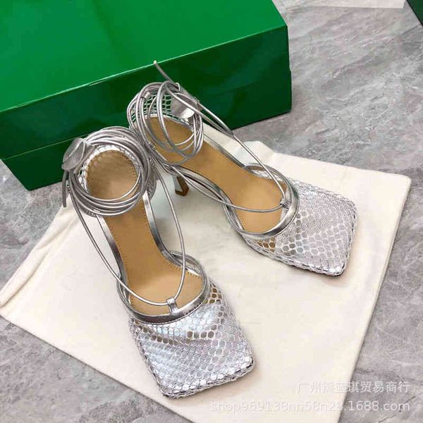 sandals early spring woven mesh stitched cowhide ring foot strap square head hollow high-heeled sandals women's shoes, Black
sandals early spring woven mesh stitched cowhide ring foot strap square head hollow high-heeled sandals women's shoes, Black