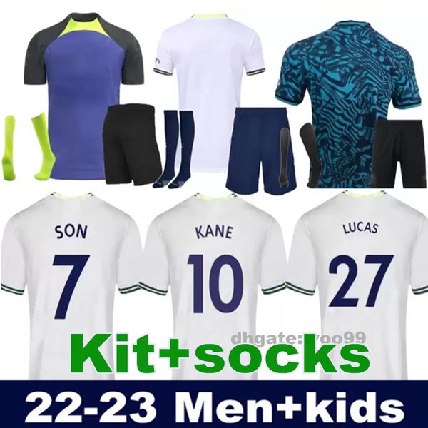 22 23 son third soccer jerseys 2022 2023 kane kulusevski hojbjerg lucas dele football kit shirt bryan tottenham men kids suit socks, Black
22 23 son third soccer jerseys 2022 2023 kane kulusevski hojbjerg lucas dele football kit shirt bryan tottenham men kids suit socks, Black