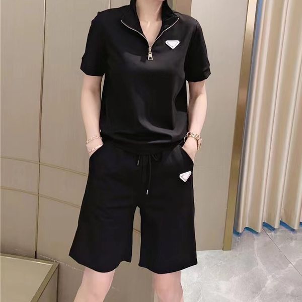 leisure zipper stand collar tracksuits letter triangle t shirt shorts short sleeve sports elastic waist shorts, Gray
leisure zipper stand collar tracksuits letter triangle t shirt shorts short sleeve sports elastic waist shorts, Gray