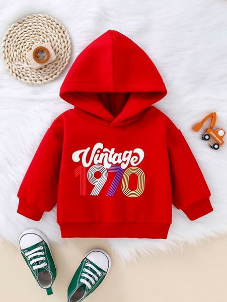 baby letter graphic thermal lined hoodie she, Black 
baby letter graphic thermal lined hoodie she, Black
