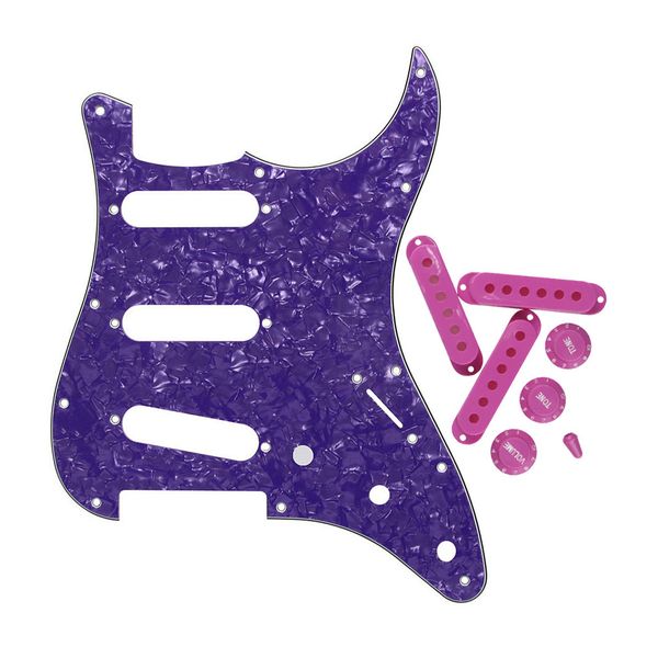 set of pickguard sss 11 hole 48/50/52mm pickup covers volume tone knobs switch tips
set of pickguard sss 11 hole 48/50/52mm pickup covers volume tone knobs switch tips