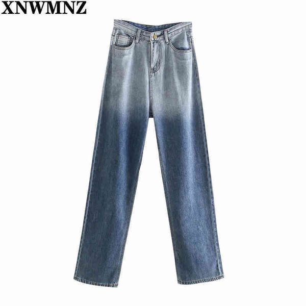 xnwmnz women fashion jeans vintage korea chic gradient patchwork high waist denim female streetwear straight trousers pants 210513, Blue
xnwmnz women fashion jeans vintage korea chic gradient patchwork high waist denim female streetwear straight trousers pants 210513, Blue